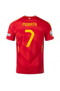 Spanje Alvaro Morata #7 Voetbaltruitje Thuis tenue EK 2024 Korte Mouw